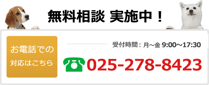 電話でのお問い合わせは025-278-8423